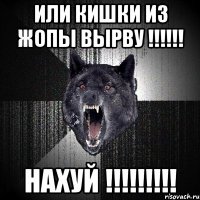 или кишки из жопы вырву !!! нахуй !!!