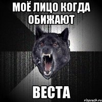 моё лицо когда обижают веста