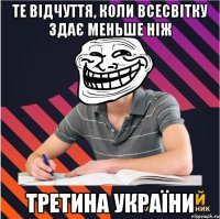 те відчуття, коли всесвітку здає меньше ніж третина україни