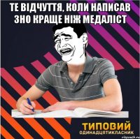те відчуття, коли написав зно краще ніж медаліст 