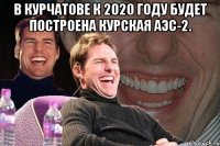 в курчатове к 2020 году будет построена курская аэс-2. 