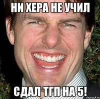 ни хера не учил сдал тгп на 5!