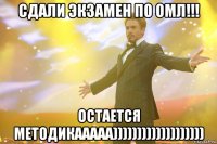 сдали экзамен по омл!!! остается методикааааа)))))))))))))))))))