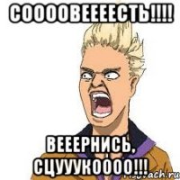 соооовеееесть!!! вееернись, сцууукоооо!!!