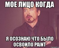 мое лицо когда я осознаю что было освоило paint