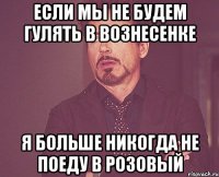 если мы не будем гулять в вознесенке я больше никогда не поеду в розовый