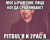 мое ыражение лица когда сравнивают pitbul'я и 2pac'а