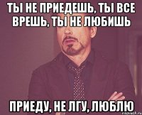 ты не приедешь, ты все врешь, ты не любишь приеду, не лгу, люблю