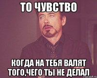 то чувство когда на тебя валят того,чего ты не делал