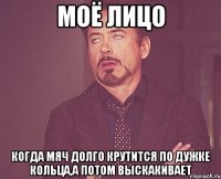 моё лицо когда мяч долго крутится по дужке кольца,а потом выскакивает