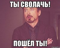 ты сволачь! пошёл ты!