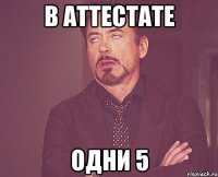 в аттестате одни 5