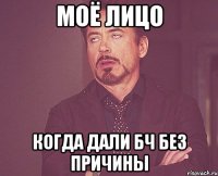 моё лицо когда дали бч без причины