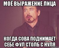 моё выражение лица когда сова поднимает себе фул столб с нуля