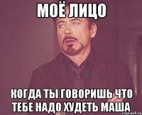 моё лицо когда ты говоришь что тебе надо худеть маша