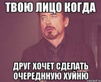 твою лицо когда друг хочет сделать очереднную хуйню