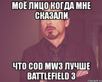 моё лицо когда мне сказали что cod mw3 лучше battlefield 3