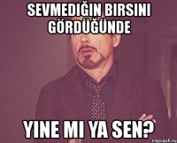 sevmediğin birsini gördüğünde yine mi ya sen?