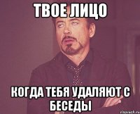 твое лицо когда тебя удаляют с беседы