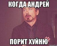 когда андрей порит хуйню