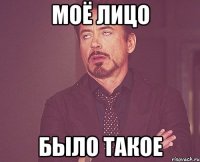 моё лицо было такое