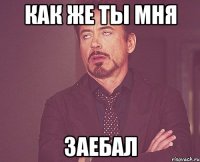 как же ты мня заебал