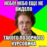 небо! небо еще не видело такого позорного курсовика