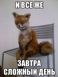 и все же завтра сложный день