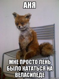 аня мне просто лень было кататься на веласипеде