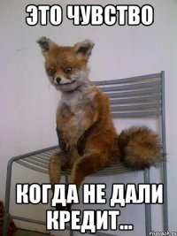 это чувство когда не дали кредит...