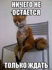 ничего не остается только ждать