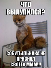 что вылупился? собутыльника не признал своего,ммм!!!