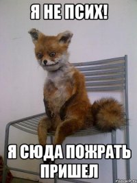 я не псих! я сюда пожрать пришел