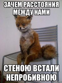 зачем расстояния между нами стеною встали непробивною