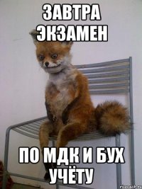завтра экзамен по мдк и бух учёту