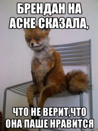 брендан на аске сказала, что не верит,что она паше нравится