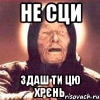 не сци здаш ти цю хрєнь