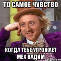 то самое чувство когда тебе угрожает мех вадим