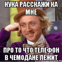 нука расскажи ка мне про то что телефон в чемодане лежит