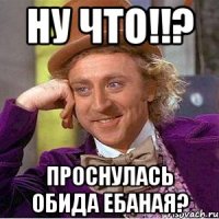 ну что!!? проснулась обида ебаная?
