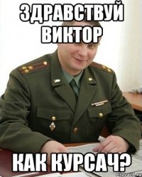 здравствуй виктор как курсач?