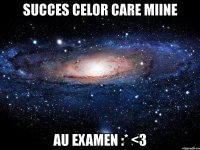 succes celor care miine au examen :* <3