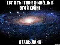 если ты тоже живёшь в этой хуйне ставь лайк