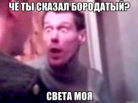 чё ты сказал бородатый? света моя