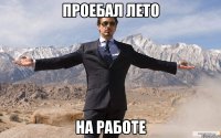 проебал лето на работе