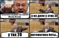 посмотрел среднюю зар. плату в Москве 40 штук а на деле у этих 30 у тех 20 математика ёпты...