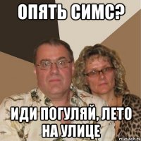 опять симс? иди погуляй, лето на улице