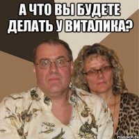 а что вы будете делать у виталика? 