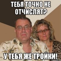 тебя точно не отчислят? у тебя же тройки!