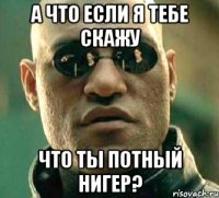 а что если я тебе скажу что ты потный нигер?